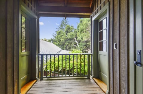 Upstairs landing leads to the two pool house bedrooms