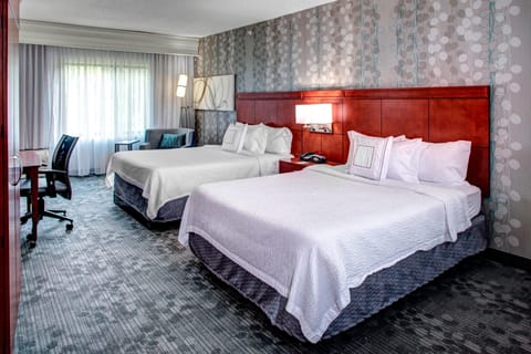 Room, 2 Queen Beds | Hypo-allergenic bedding, in-room safe, desk, laptop workspace