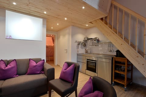 Family Apartment, 2 Bedrooms, Balcony, Pool View | Private kitchen | Fridge, oven, stovetop, dishwasher