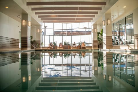 Indoor pool, open 6:00 AM to 11:00 PM, sun loungers