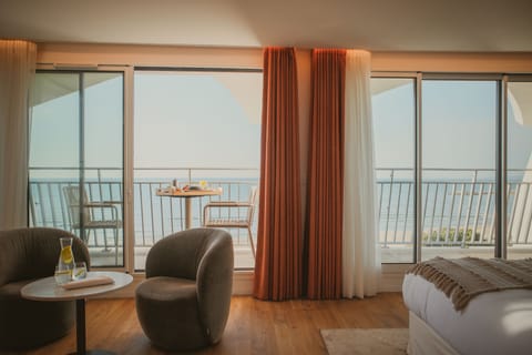 Suite, Terrace, Sea View | Premium bedding, minibar, in-room safe, blackout drapes