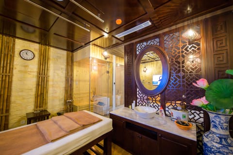 Sauna, spa tub, steam room, hot springs, body treatments