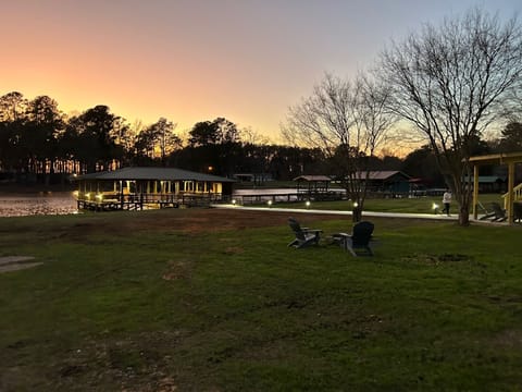 Large yard, fire pit, huge boathouse, and stunning sunsets