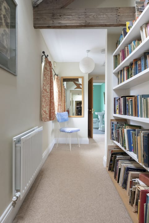 Overthwarts Farmhouse - book collection on the first floor