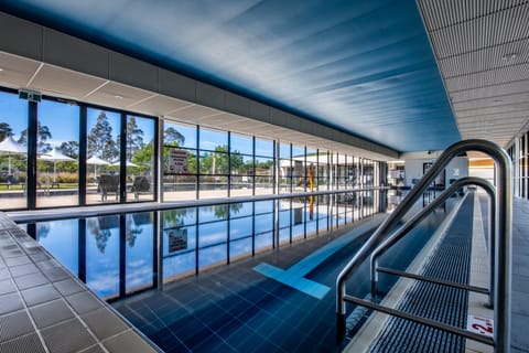 Indoor pool, outdoor pool, sun loungers