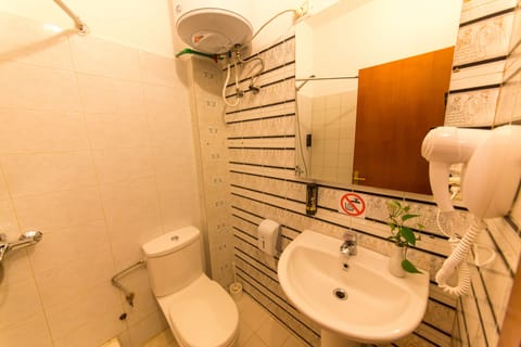 Standard Double Room, Balcony | Bathroom | Shower, free toiletries, hair dryer, towels