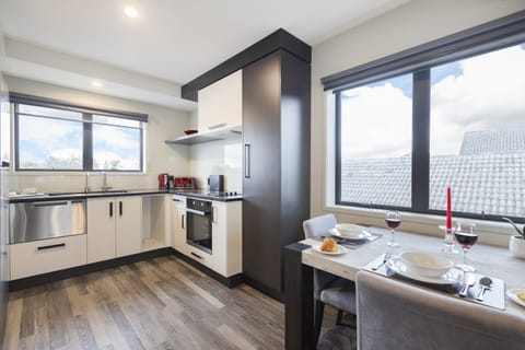 Superior Apartment, 2 Bedrooms | Private kitchen | Full-size fridge, microwave, oven, stovetop