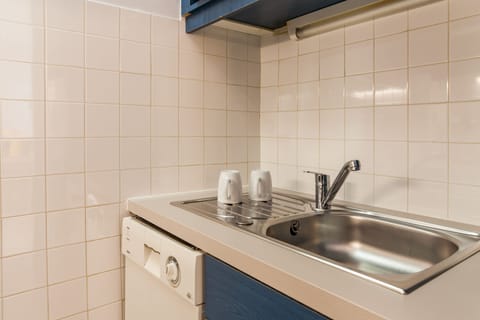 Apartment, 1 Bedroom, Terrace | Private kitchenette | Fridge, microwave, oven, stovetop