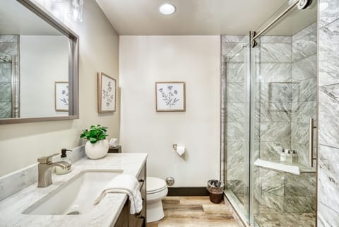 Deluxe Room, 1 King Bed, Ensuite, Resort View | Bathroom | Shower, rainfall showerhead, free toiletries, hair dryer