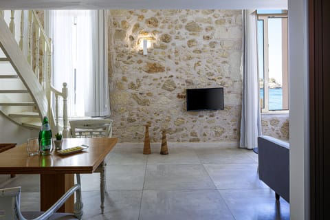 Suite, Partial Sea View (Split Level) | Living area | 42-inch LED TV with satellite channels, TV