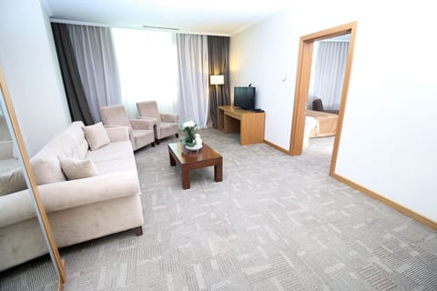 Comfort Triple Room | Living area | Flat-screen TV