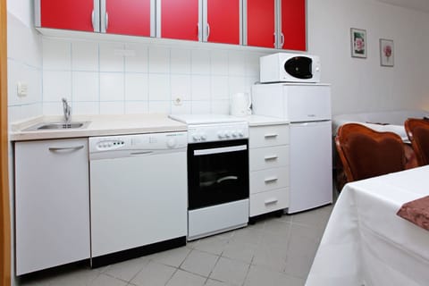 Comfort Apartment, 2 Bedrooms, Garden View, Garden Area | Private kitchenette | Fridge, oven, stovetop, electric kettle