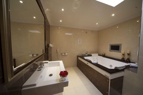 Penthouse | Bathroom | Free toiletries, hair dryer, towels, soap