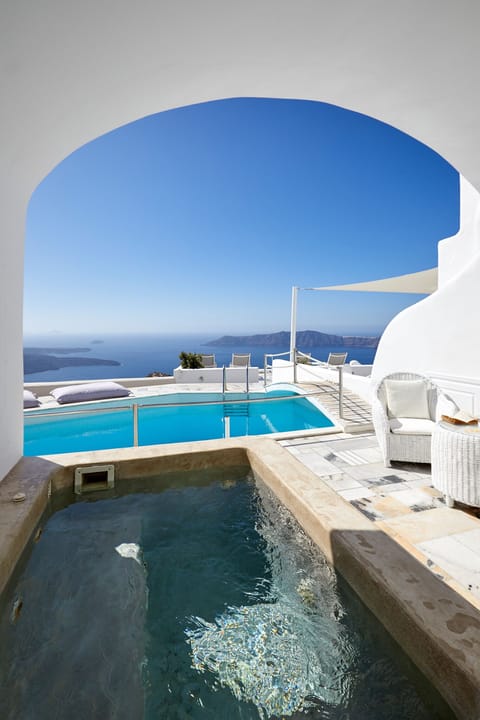 Honeymoon Suite, 1 Bedroom, Jetted Tub, Sea View ( Caldera View) | Water view