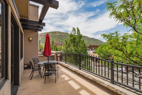 Deck overlooking historical Main Ave. Views of Smelter Mountain