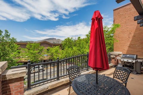 Deck overlooking historical Main Ave. Views of Smelter Mountain