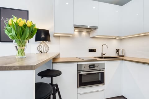 Apartment, 1 Bedroom (Femme I ) | Private kitchen | Fridge, oven, stovetop, electric kettle