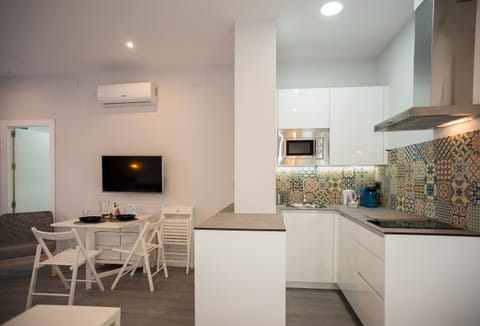 Loft, 1 Double Bed with Sofa bed | Private kitchen | Full-size fridge, microwave, stovetop, espresso maker