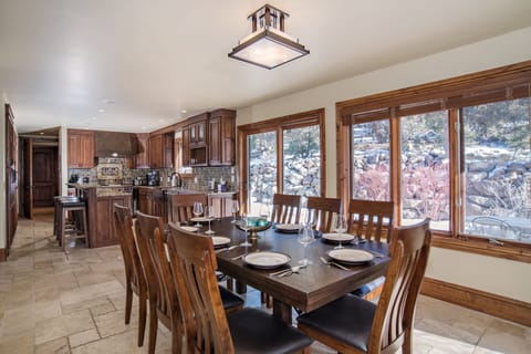 Dining room with view of kitchen