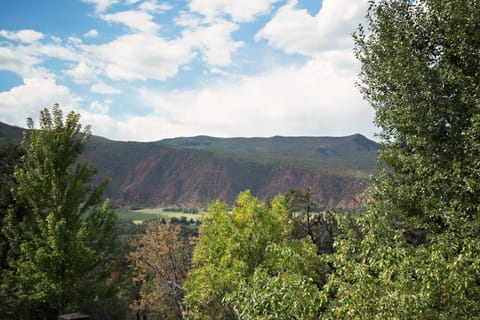 Mountain views from primary bedroom