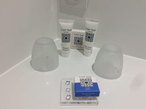 Free toiletries, hair dryer, towels