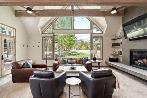 Main Living Room with majestic views of Peak 8 at Breckenridge that will make you fall in love with the mountains.