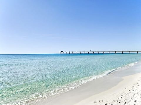 The lovely Okaloosa Island with the fishing pier just steps from our condo!