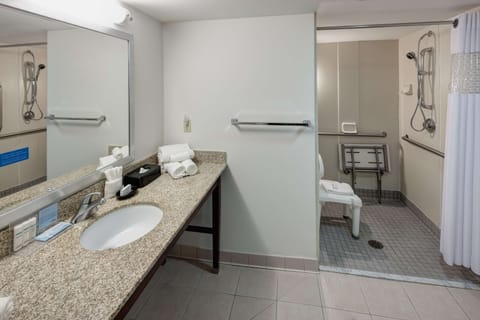 Room, 2 Queen Beds, Accessible, Non Smoking | Bathroom | Combined shower/tub, free toiletries, hair dryer, towels