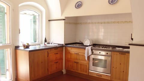 Family Apartment, 1 Bedroom, Garden Area | Private kitchen | Full-size fridge, oven, stovetop, dishwasher