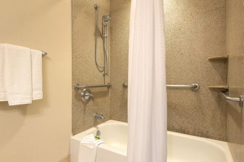 Standard Room, 1 King Bed, Accessible (Comm, Tub) | Bathroom | Free toiletries, hair dryer, towels