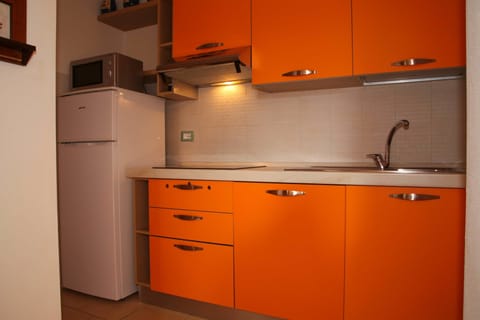 Classic Apartment, 1 Bedroom, Kitchen, Annex Building (Basement) | Private kitchen | Full-size fridge, stovetop, dishwasher, cookware/dishes/utensils