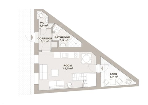 Design Apartment, 2 Bedrooms, Kitchen | Floor plan