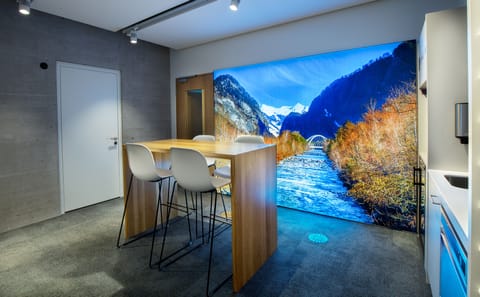 Daily self-serve breakfast (CHF 10 per person)