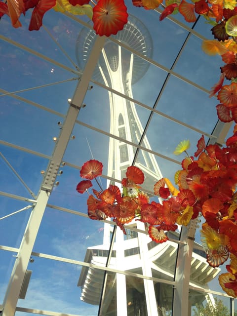 Space Needle from inside the Chilhully Glass Museum