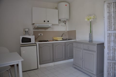 Studio (2 people) | Private kitchen | Electric kettle, highchair, cleaning supplies