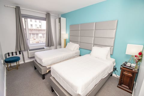 Standard Room 2 Twin Beds City View | Egyptian cotton sheets, premium bedding, Select Comfort beds