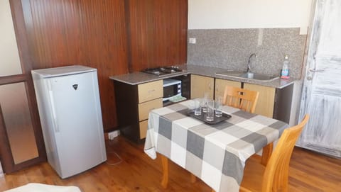 Executive Studio | Private kitchen | Fridge, microwave, coffee/tea maker, electric kettle