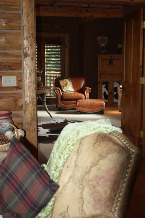 Den from living room with TV