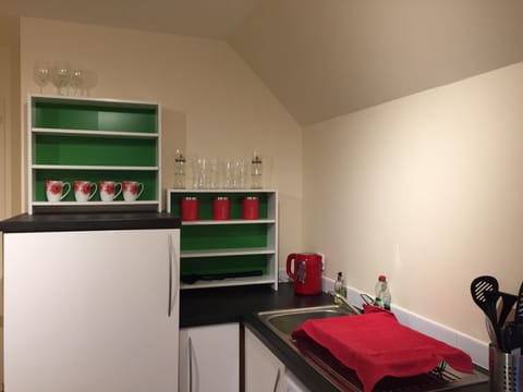 Apartment, 1 Bedroom | Private kitchen | Fridge, microwave, stovetop, coffee/tea maker