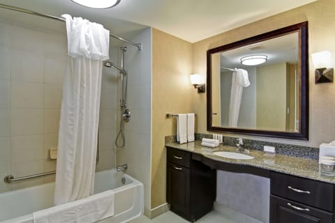 Suite, 2 Queen Beds, Accessible | Bathroom | Combined shower/tub, free toiletries, hair dryer, towels