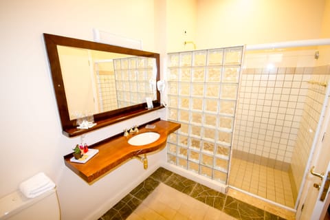 Apartment (Ground level) | Bathroom | Shower, towels