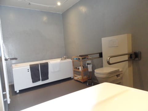 Family Quadruple Room, Accessible, Garden Area | Bathroom | Shower, free toiletries, hair dryer, towels