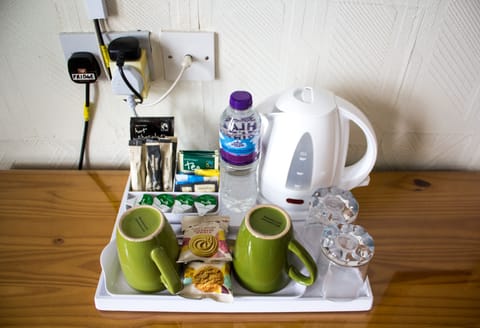 Fridge, electric kettle