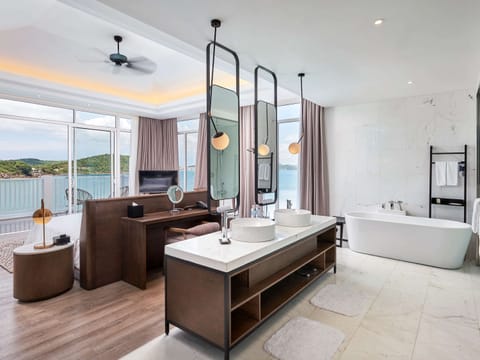 Villa, 4 Bedrooms, Private Pool (On The Rock) | Bathroom | Separate tub and shower, deep soaking tub, rainfall showerhead
