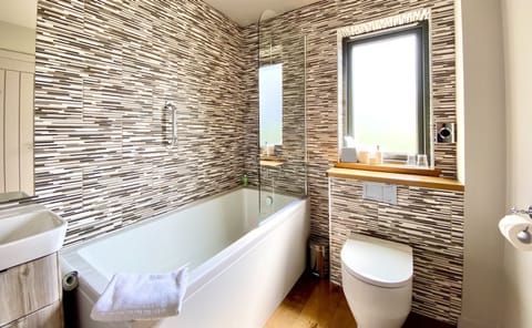 Free toiletries, hair dryer, towels