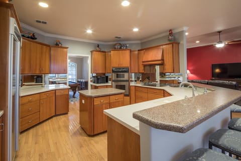 Kitchen with Island and Bar Seating