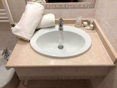 Free toiletries, hair dryer, bidet, towels