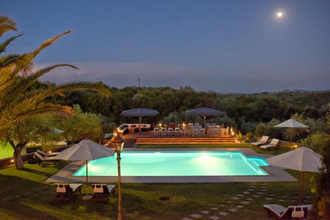 Indoor pool, outdoor pool, pool umbrellas, sun loungers