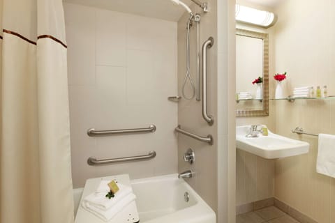 Room, 1 King Bed, Accessible, Non Smoking (Bathtub) | Bathroom | Free toiletries, hair dryer, towels