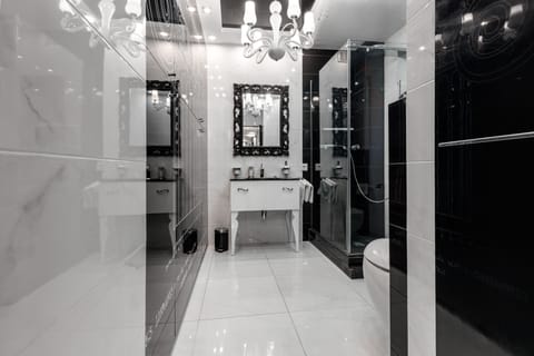 Luxury Apartment, 1 Bedroom (Lenina Street 11) | Bathroom | Shower, free toiletries, hair dryer, towels